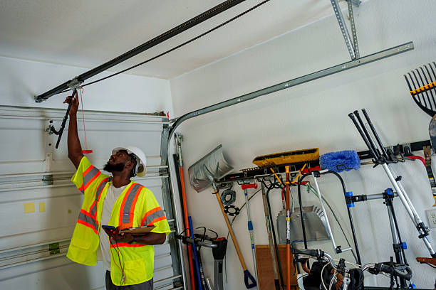 Professional Garage Door technician working in March ARB, CA